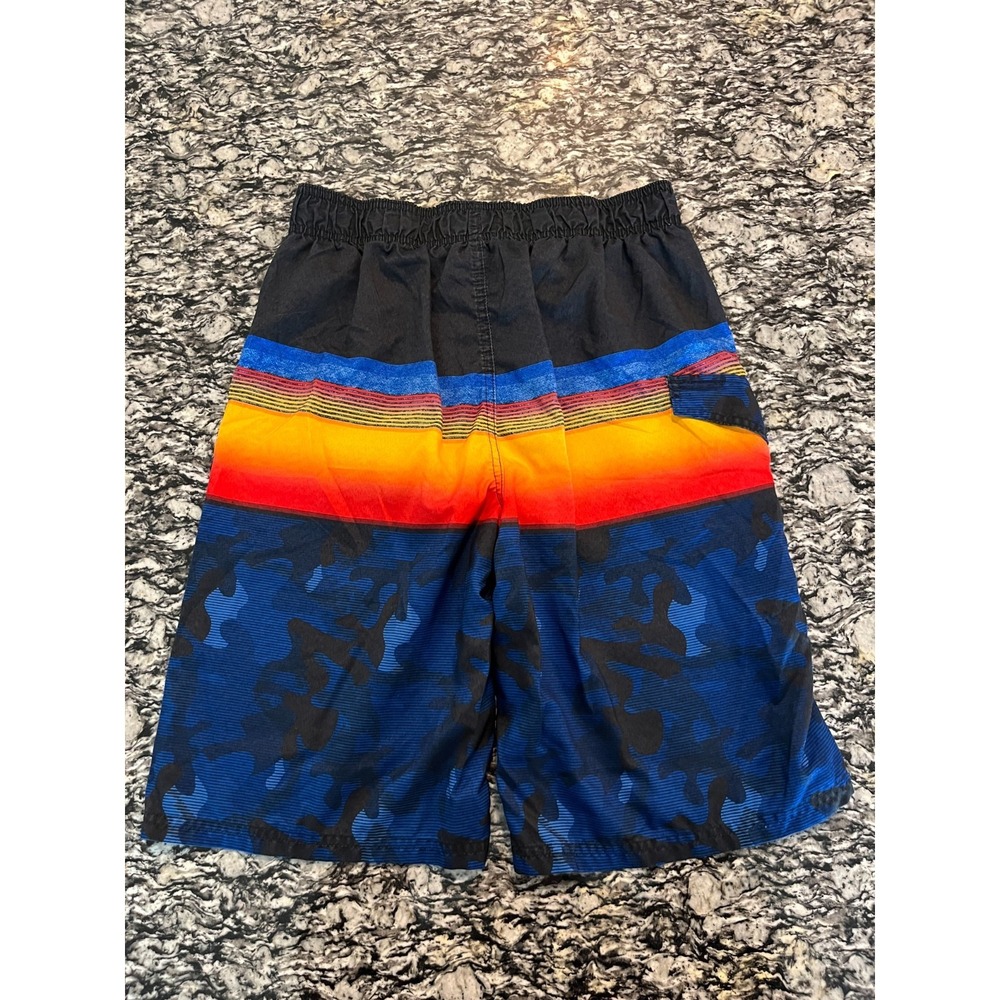 ZeroXposur Epic Swim Trunk Boys XL(18-20) Multicolor Sunset Gradient Stripe Surf